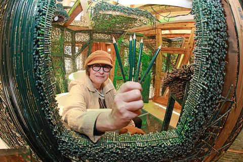 Eine halbe Million Stifte, eine Idee: Das "Bleistifthaus" in Osterode verbindet Handwerk, Kunst und Virtual Reality. Foto: Matth