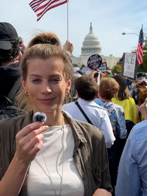 Leonie Scheuble vor dem Capitol