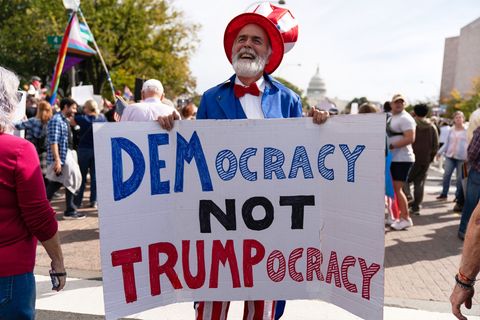 Seit Trumps zweiten Amtsantritt hat es in den USA deutlich mehr Demonstrationen als in seiner ersten Amtszeit gegeben. Foto: Jos