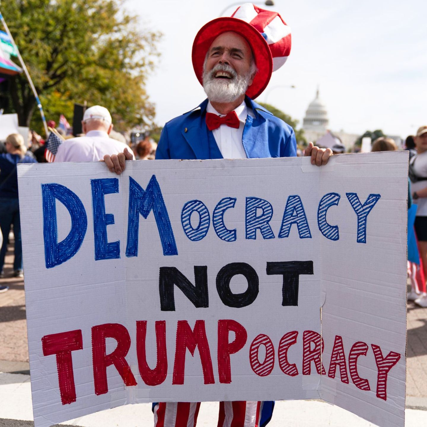 Seit Trumps zweiten Amtsantritt hat es in den USA deutlich mehr Demonstrationen als in seiner ersten Amtszeit gegeben. Foto: Jos