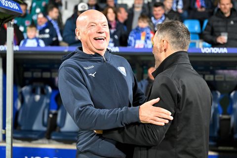 Uwe Rösler hatte bei seiner Rückkehr als Trainer nach Deutschland Grund zur Freude Foto: Ulrich Hufnagel/dpa