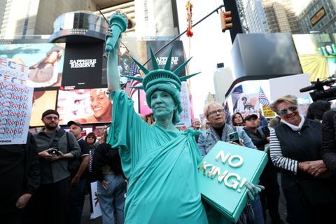 Protest gegen Donald Trump in New York