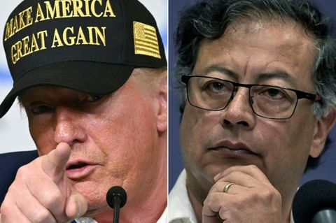 Donald Trump (l.) und Gustavo Petro