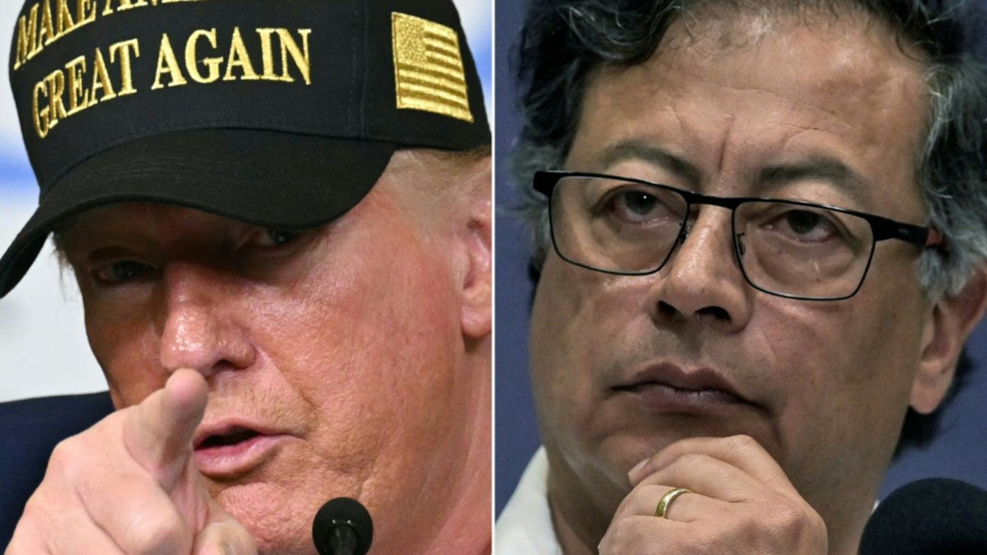 Donald Trump (l.) und Gustavo Petro