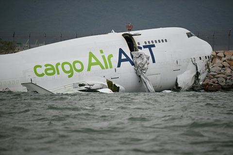 Die verunglückte Boeing 744