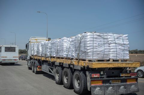 Im Rahmen der Waffenruhe-Vereinbarung sollen pro Tag 600 Lkw mit Hilfsgütern in den Gazastreifen kommen. (Archivbild) Foto: ILIA