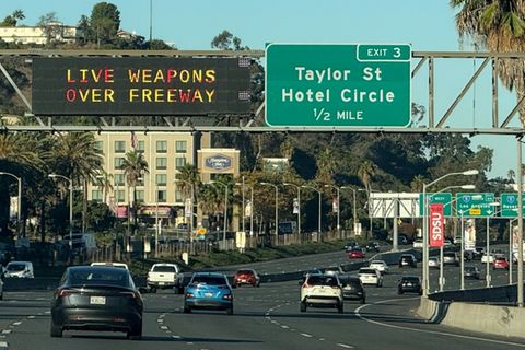 Die von der Militärübung betroffene Autobahn
