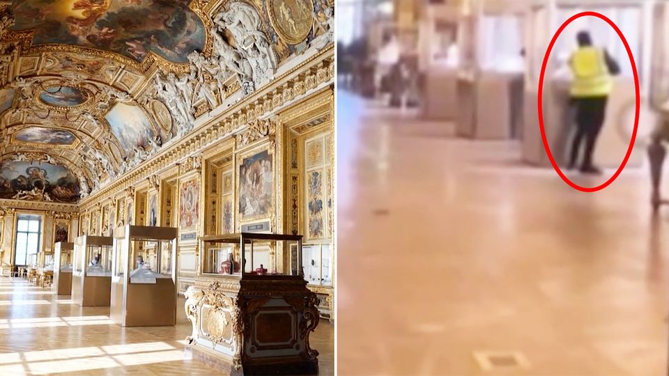 Handyvideos zeigen Räuber beim Louvre-Einbruch Räuber beim Louvre-Einbruch