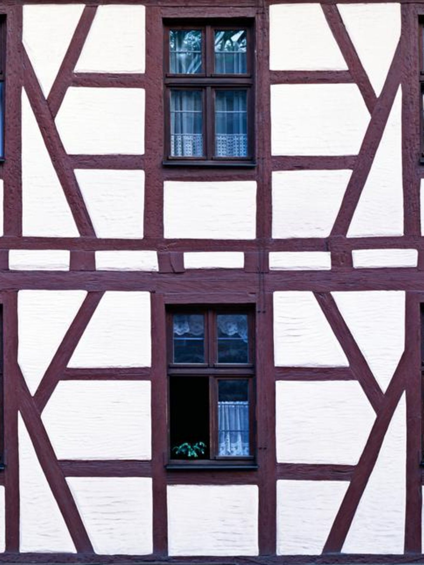 Die Altstadt-Fassade eines Fachwerkhauses