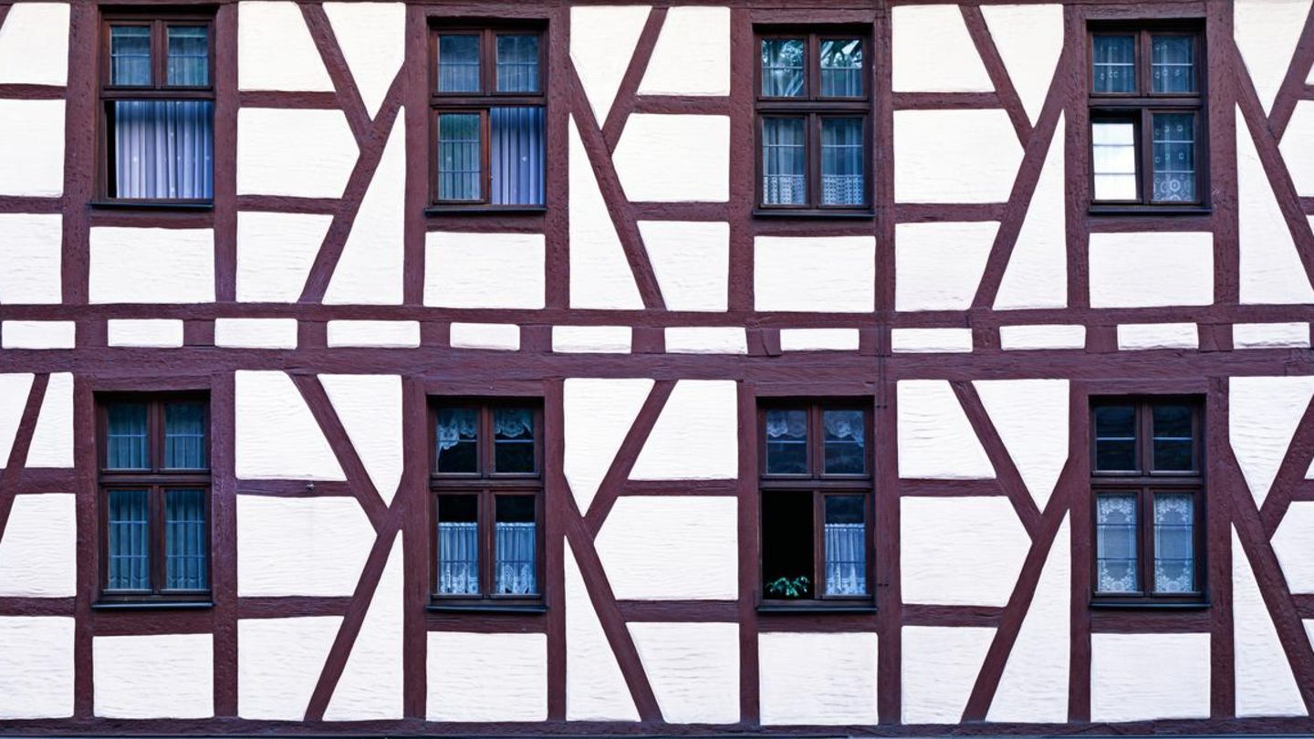 Die Altstadt-Fassade eines Fachwerkhauses