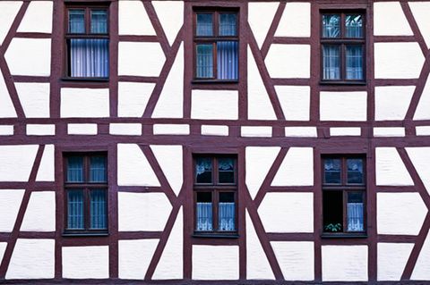 Die Altstadt-Fassade eines Fachwerkhauses