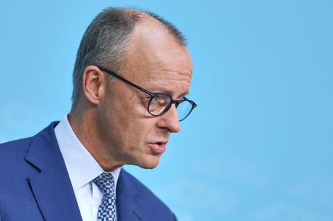 Friedrich Merz bei einer Pressekonferenz