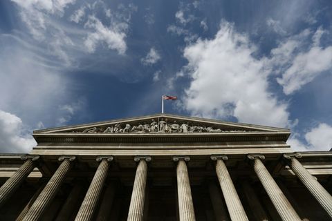 Fassade des British Museum in London