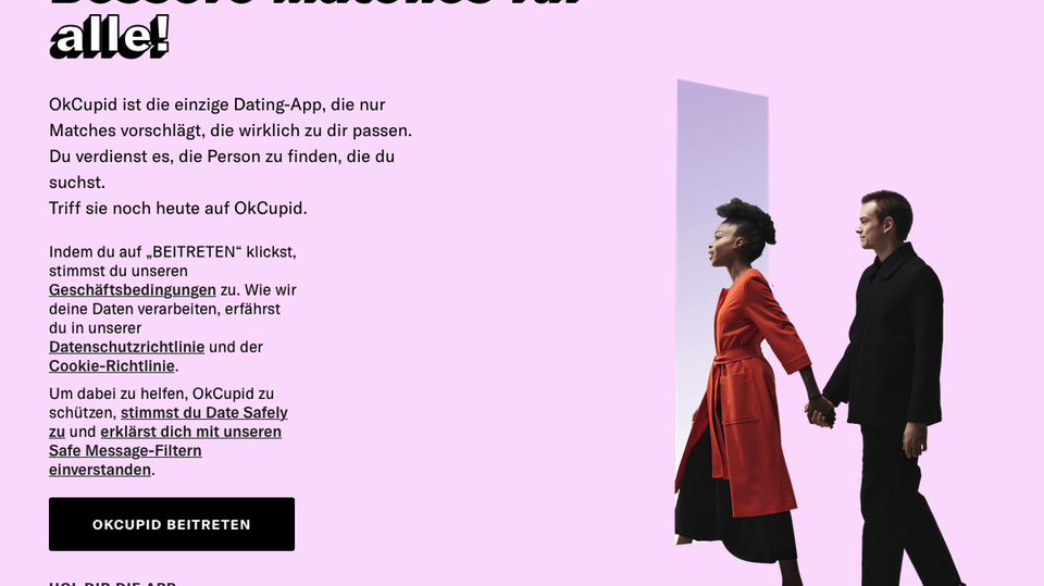 Singlebörse kostenlos: Nicht weniger als 50.000 Menschen Dates pro Tag soll OkCupid vermitteln Singlebörse kostenlos: Nicht weniger als 50.000 Menschen Dates pro Tag soll OkCupid vermitteln