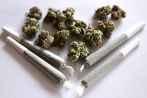 Cannabisblüten und Joints