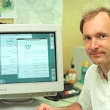 Tim Berners-Lee 1989 am CERN vor einem Webbrowser