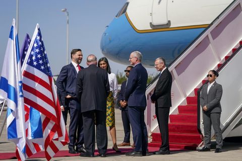 JD Vance bei seiner Ankunft in Tel Aviv