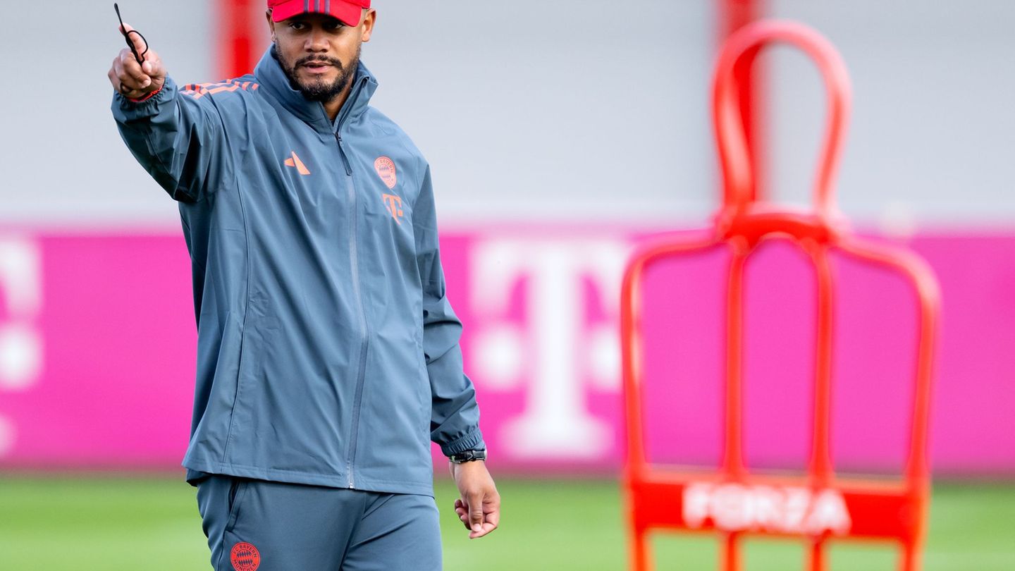Vincent Kompany muss auch beim Abschlusstraining des FC Bayern auf Serge Gnabry verzichten. Foto: Sven Hoppe/dpa