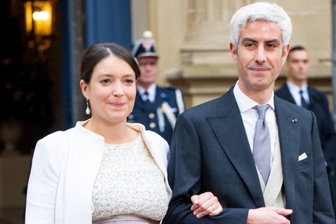 Prinzessin Alexandra und ihr Ehemann Nicolas Bagory bei der Abdankung von Großherzog Henri und der Thronbesteigung seines Sohn