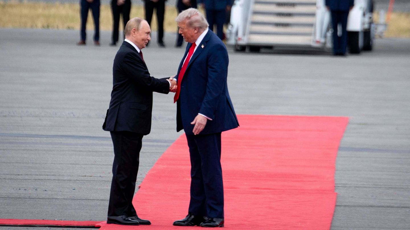 US-Präsident Donald Trump und der russische Staatschef Wladimir Putin bei ihrem Treffen in Alaska