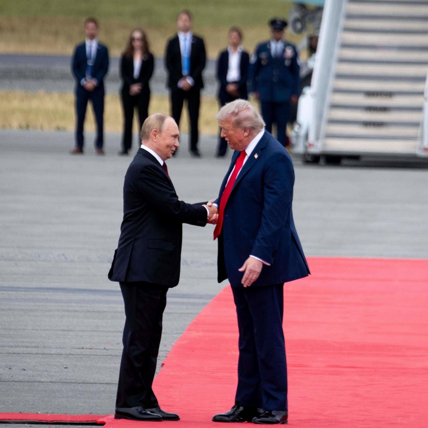 US-Präsident Donald Trump und der russische Staatschef Wladimir Putin bei ihrem Treffen in Alaska