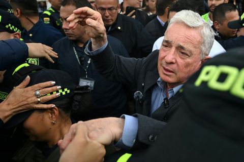 Álvaro Uribe im August in Bogotá