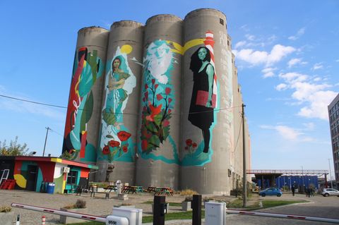An der Donau in Belgrad stehen im Viertel Dorcol die "Silosi" (Silos), die zu einem Partyareal geworden sind. (Archivbild) Foto: