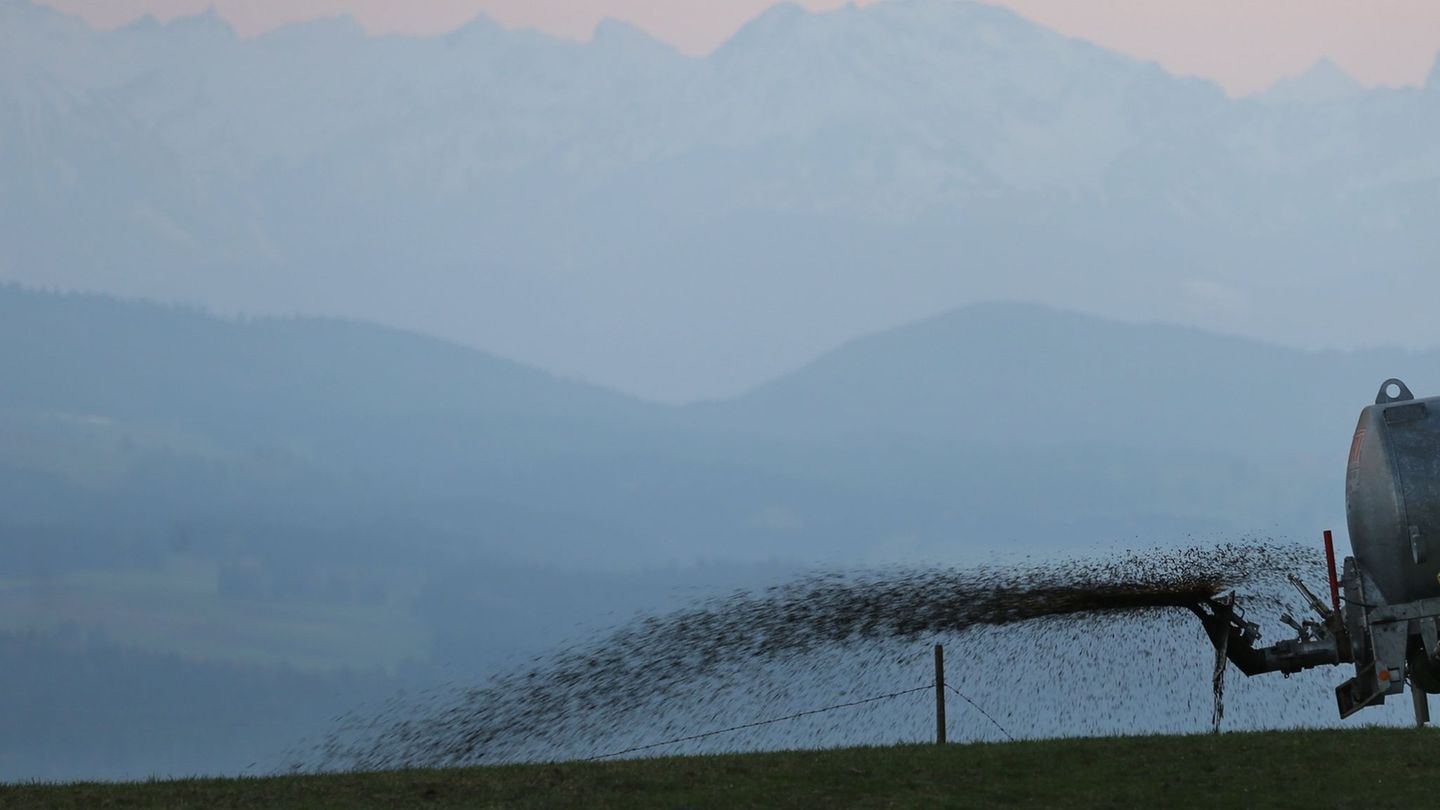 Beim Gülleausbringen kippte der Traktor um. (Symbolbild) Foto: Karl-Josef Hildenbrand/dpa