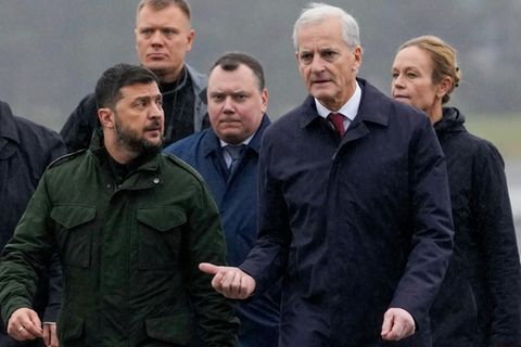 Wolodymyr Selenskyj und Jonas Gahr Störe in Oslo