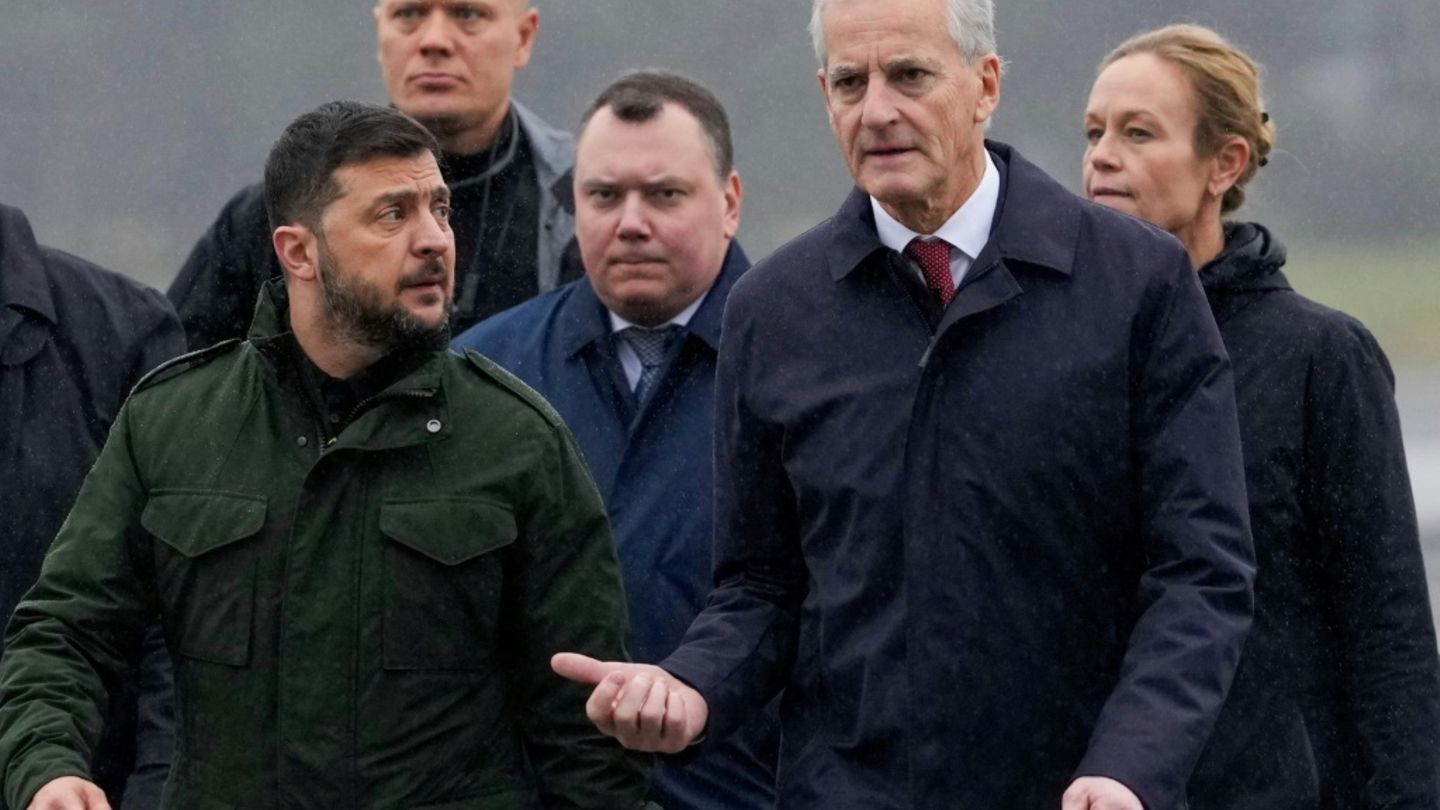 Wolodymyr Selenskyj und Jonas Gahr Störe in Oslo