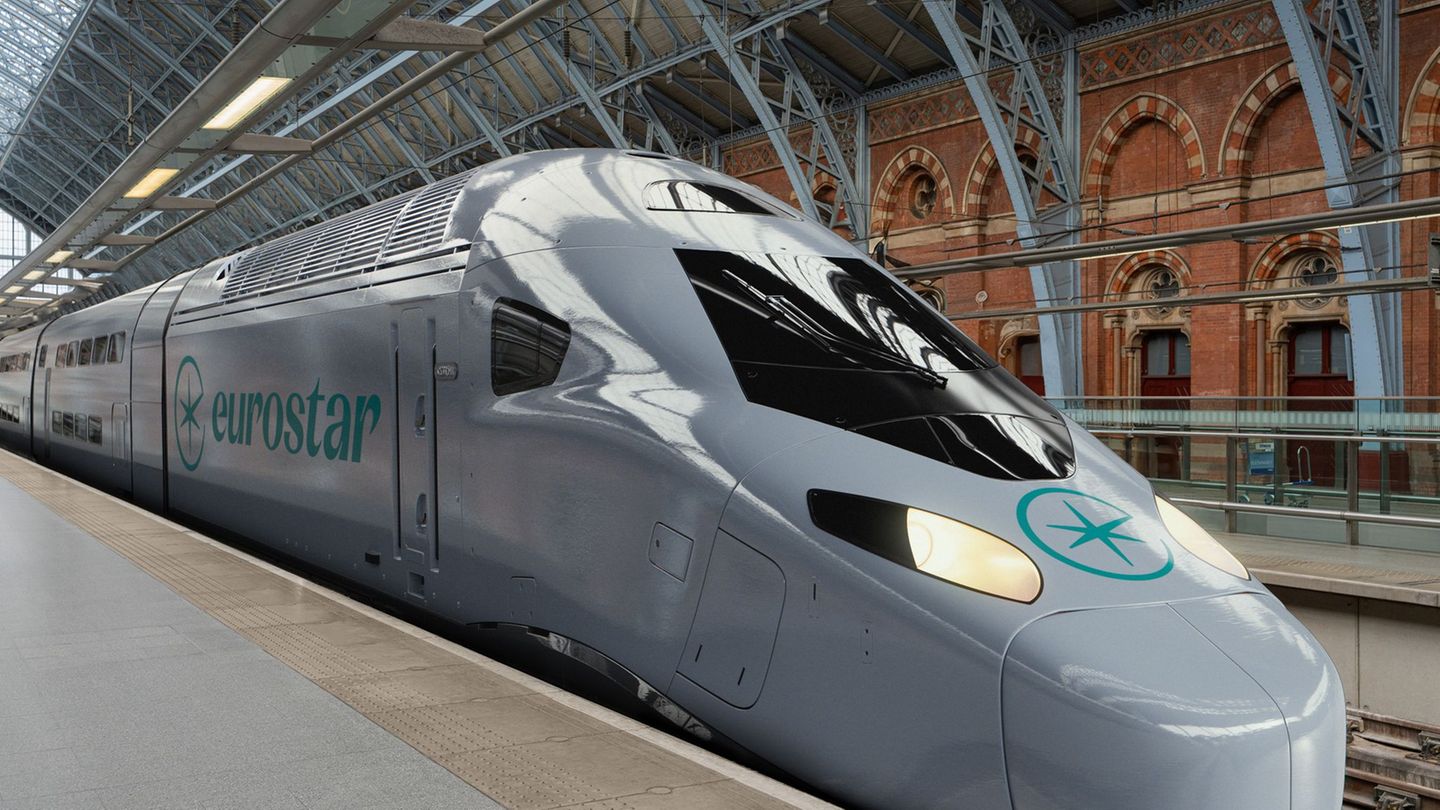 Die neuen Doppeldecker-Hochgeschwindigkeitszüge sollen künftig auch Frankfurt ansteuern. (Handout) Foto: Eurostar/PA Media/dpa