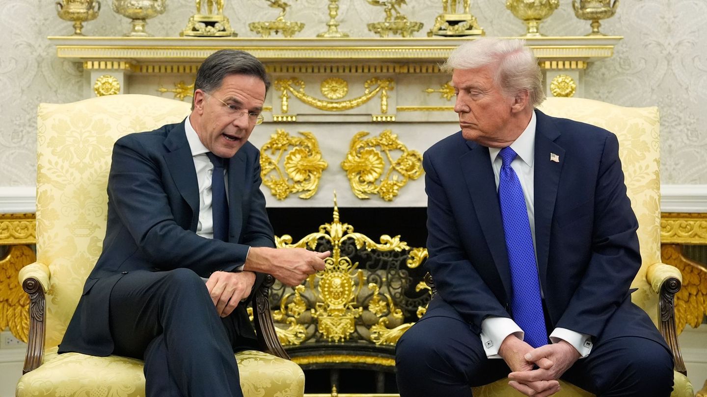 Nato-Chef Rutte besuchte US-Präsident Trump im Weißen Haus. Foto: Alex Brandon/AP/dpa