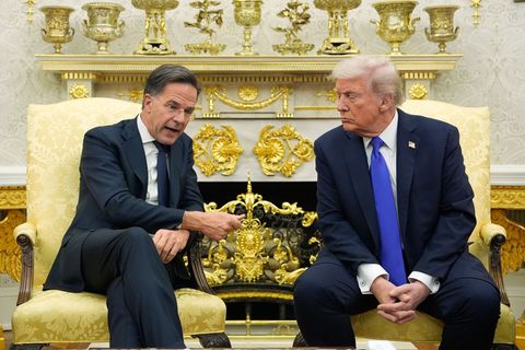 Nato-Chef Rutte besuchte US-Präsident Trump im Weißen Haus. Foto: Alex Brandon/AP/dpa