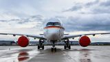 Regierungsflieger von vorne   Regierungsflieger von vorne