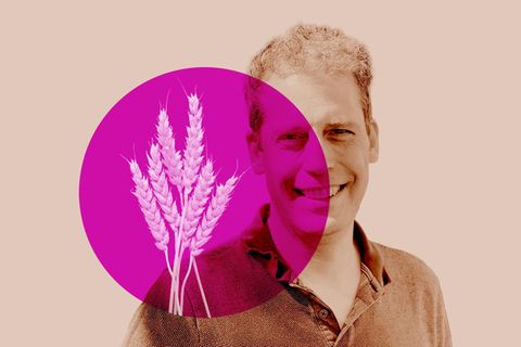 Montage zeigt Dr. med. Robert Keilmann mit Weizenähren hervorgehoben in einem farbigen Kreis