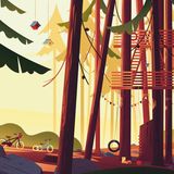 Illustration eines Baumhauses