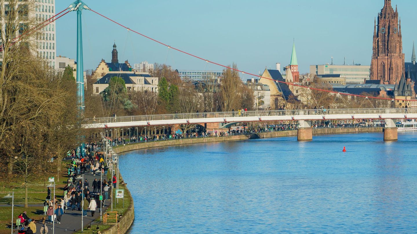 Das Mainufer zählt zu den beliebtesten Grünflächen in Frankfurt. (Archivbild) Foto: Andreas Arnold/dpa
