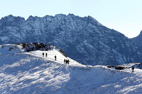 Verschneite Berge in der Hohen Tatra. (Archivbild) Foto: picture alliance / dpa