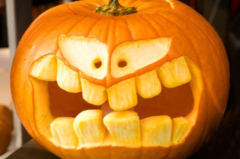 Kürbis geschnitzter Halloween-Kürbis