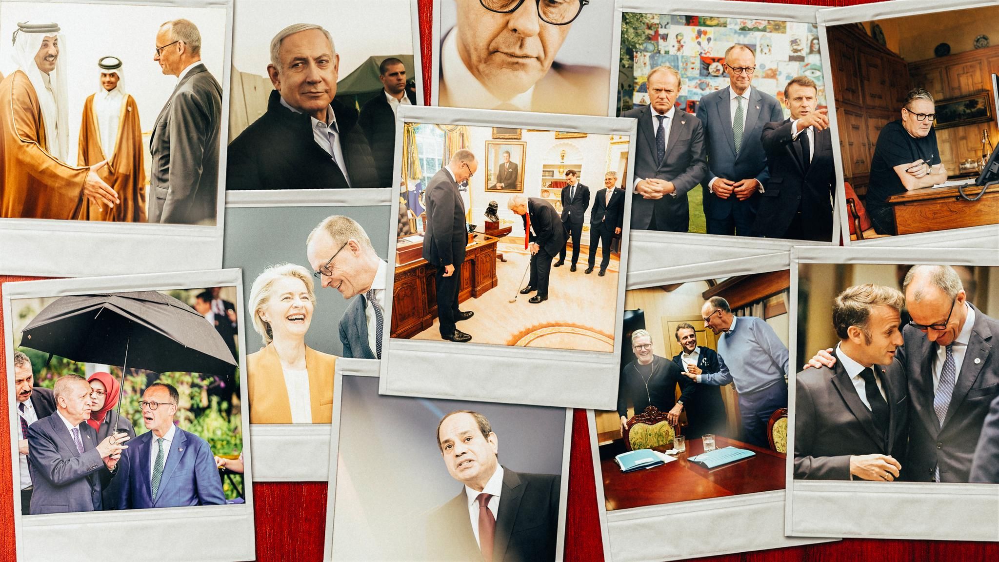 Merz mit verschiedenen PolitikerInnen