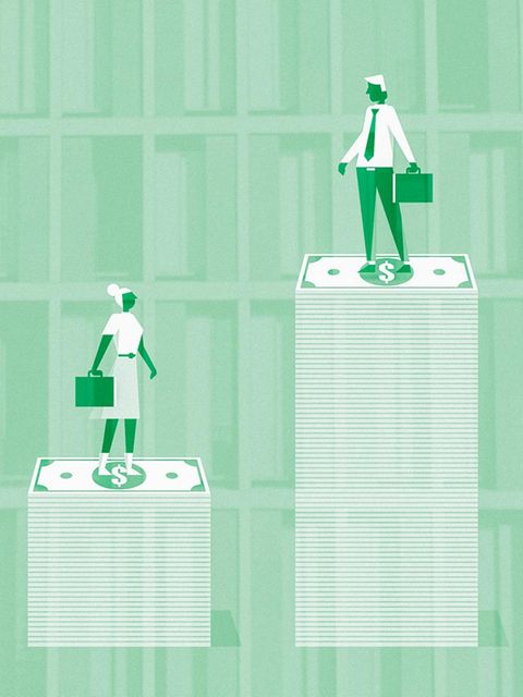 Gehaltsunterschiede zwischen Frauen und Männer, illustriert Gehaltsunterschiede zwischen Frauen und Männer, illustriert