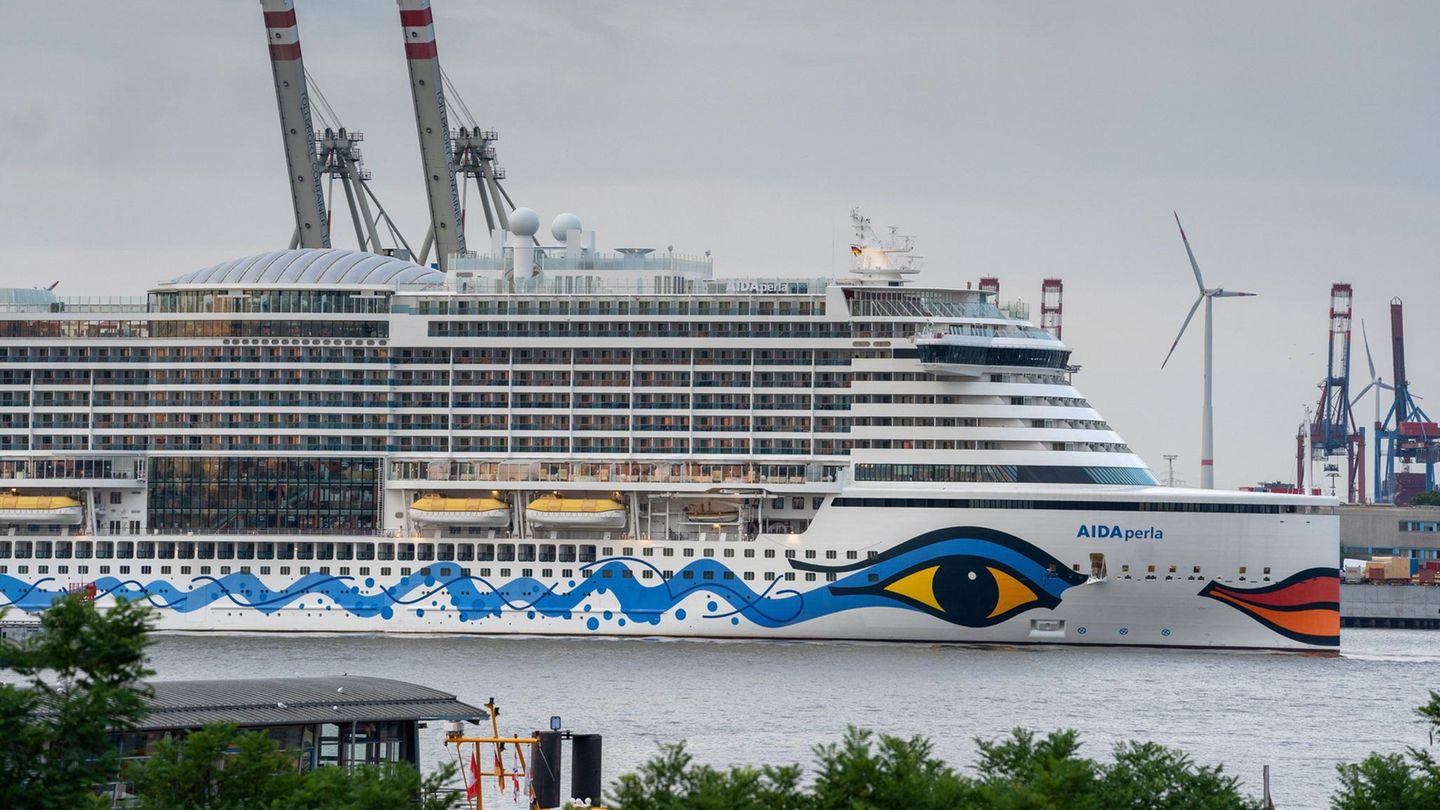 Das Kreuzfahrtschiff "Aida Perla" in Hamburg (Archivbild)