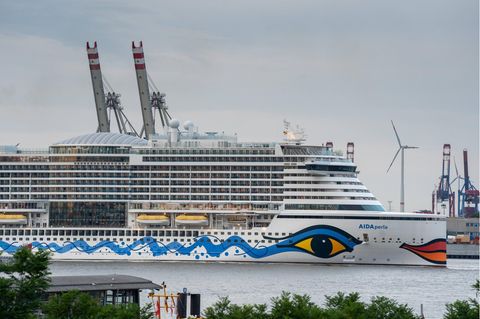 Das Kreuzfahrtschiff "Aida Perla" in Hamburg (Archivbild)