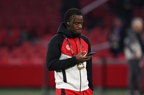 Michy Batshuayi vor dem Spiel von Eintracht Frankfurt gegen Ajax Amsterdam