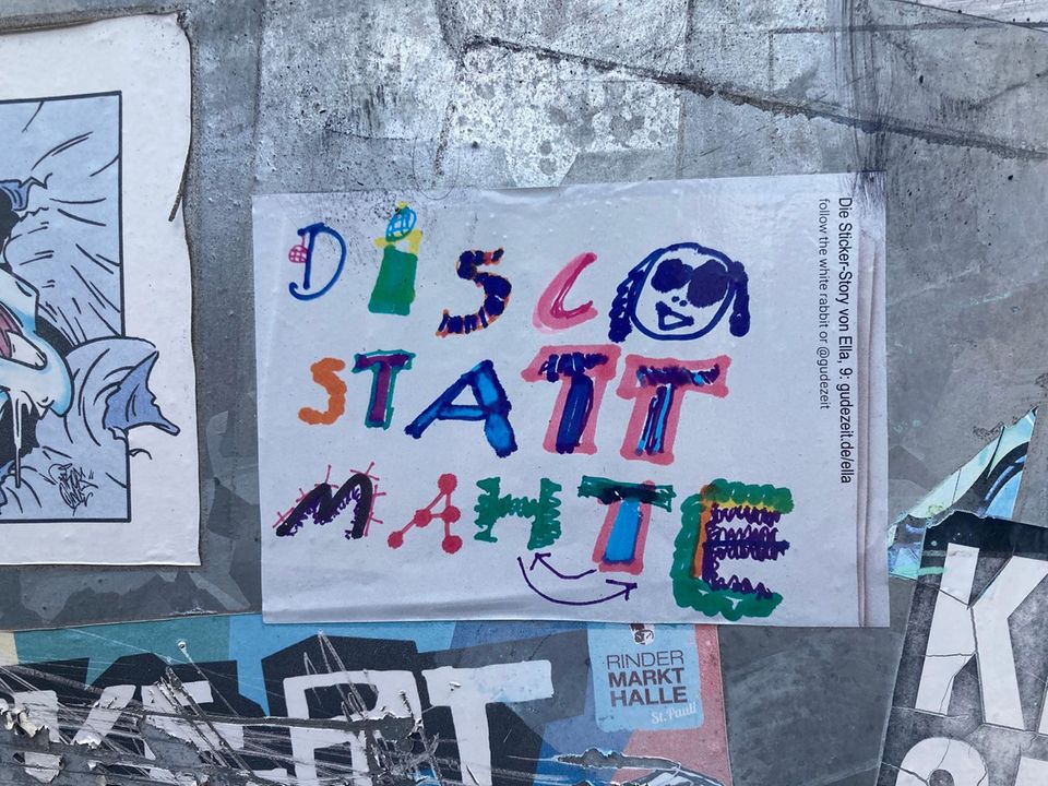 Aufkleber mit dem Spruch "Disco statt Mathe" Aufkleber mit dem Spruch "Disco statt Mathe"