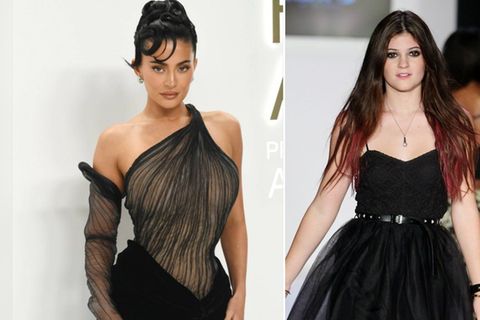 Fast nicht wiederzuerkennen: links Kylie Jenner heute, rechts Kylie Jenner 2011 bei ihrem Laufsteg-Debüt.