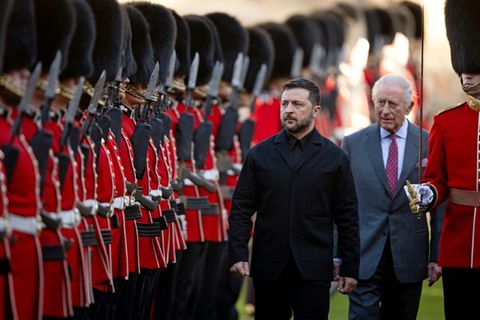 Selenskyj und König Charles am Schloss Windsor