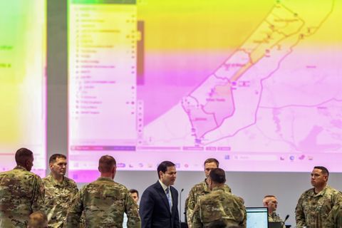 US-Außenminister Marco Rubio in einem israelischen Militärzentrum