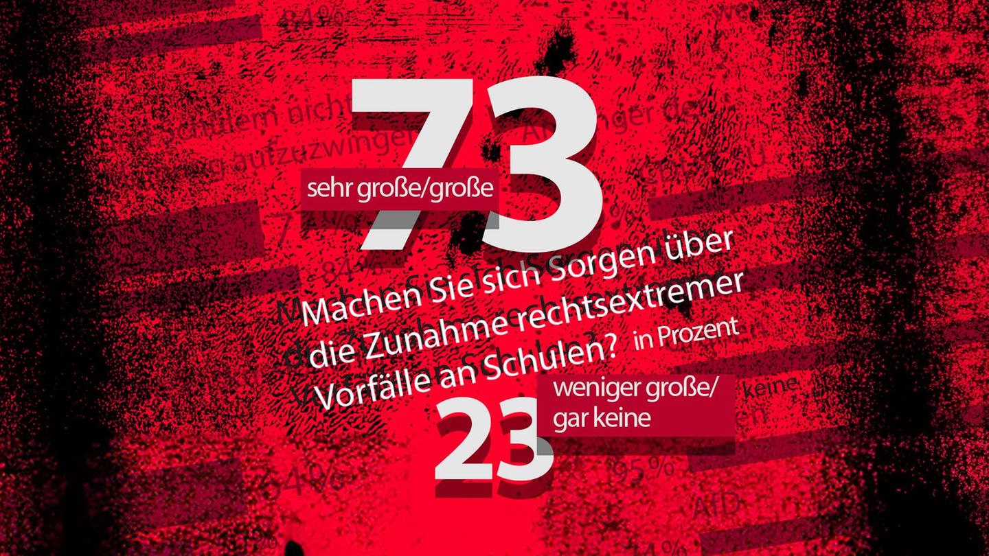Eine grafische Anmutung einer Frage aus der Forsa-Umfrage Eine grafische Anmutung einer Frage aus der Forsa-Umfrage