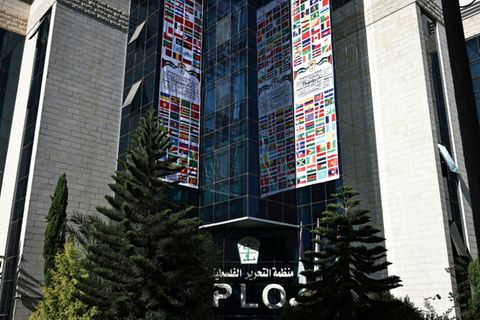 Der PLO-Hauptsitz in Ramallah